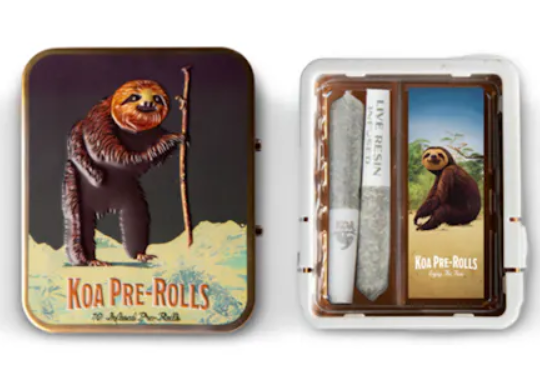 Photograph of product: KOA | 0.35g Infused Pre Roll 2pk | Queen of the South