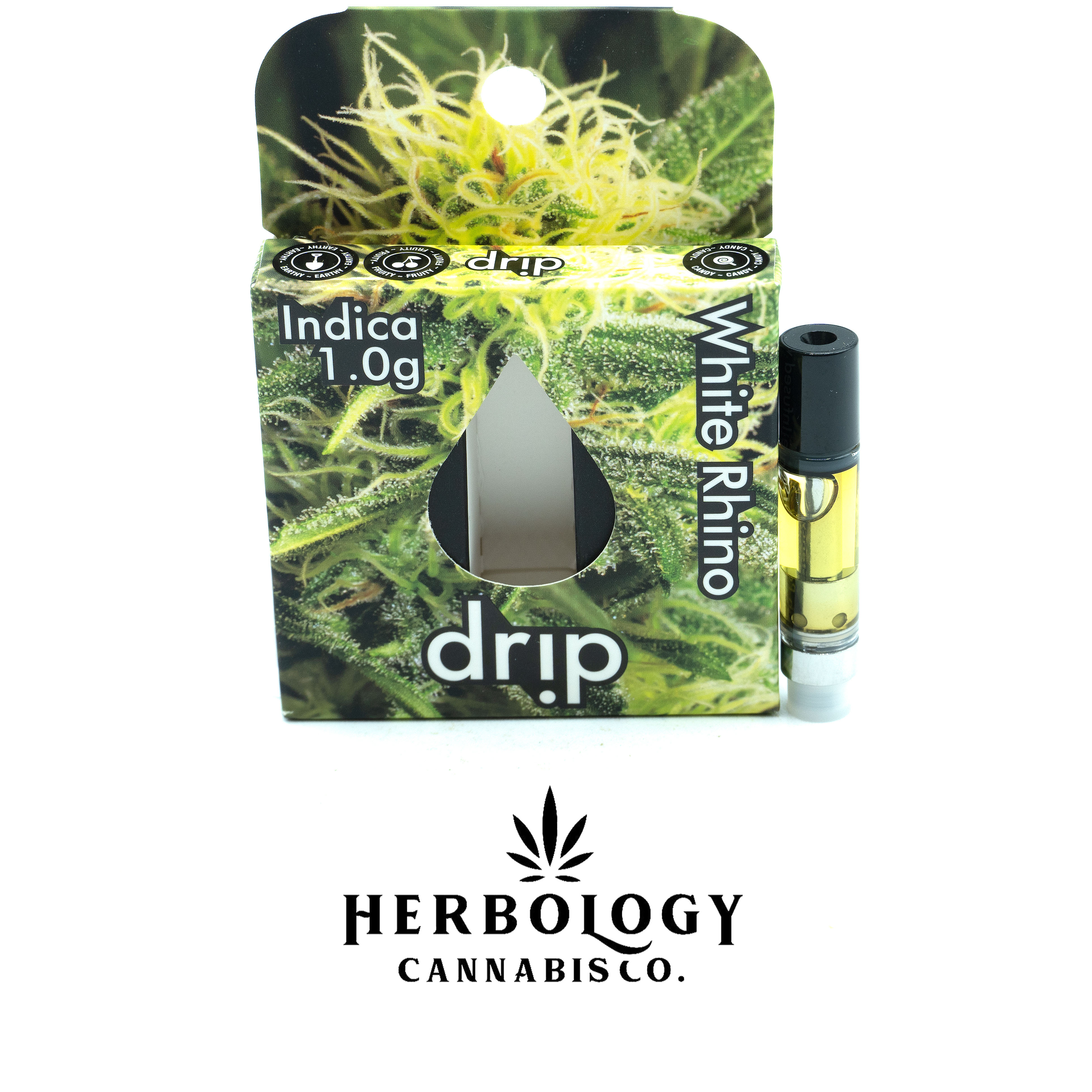 Photograph of product: Drip | Distillate 510 Cart | White Rhino | 1g