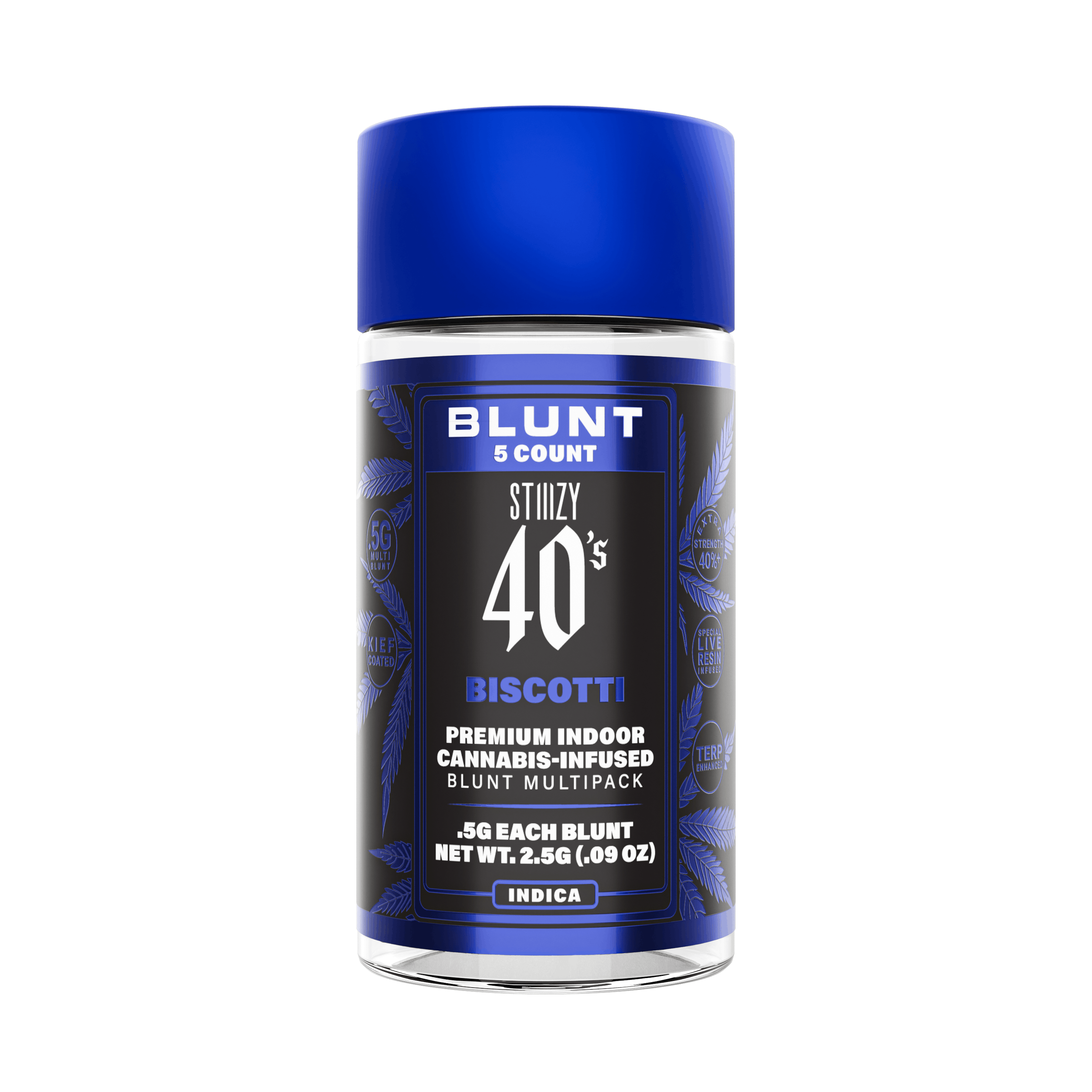 Photograph of product: BISCOTTI 40's Infused Mini Blunt 5 Pack