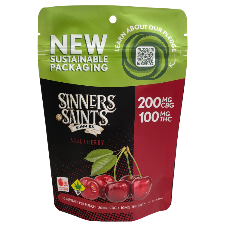 Photograph of product: Sour Cherry CBG:TH-oui Gummies, 10-Pack