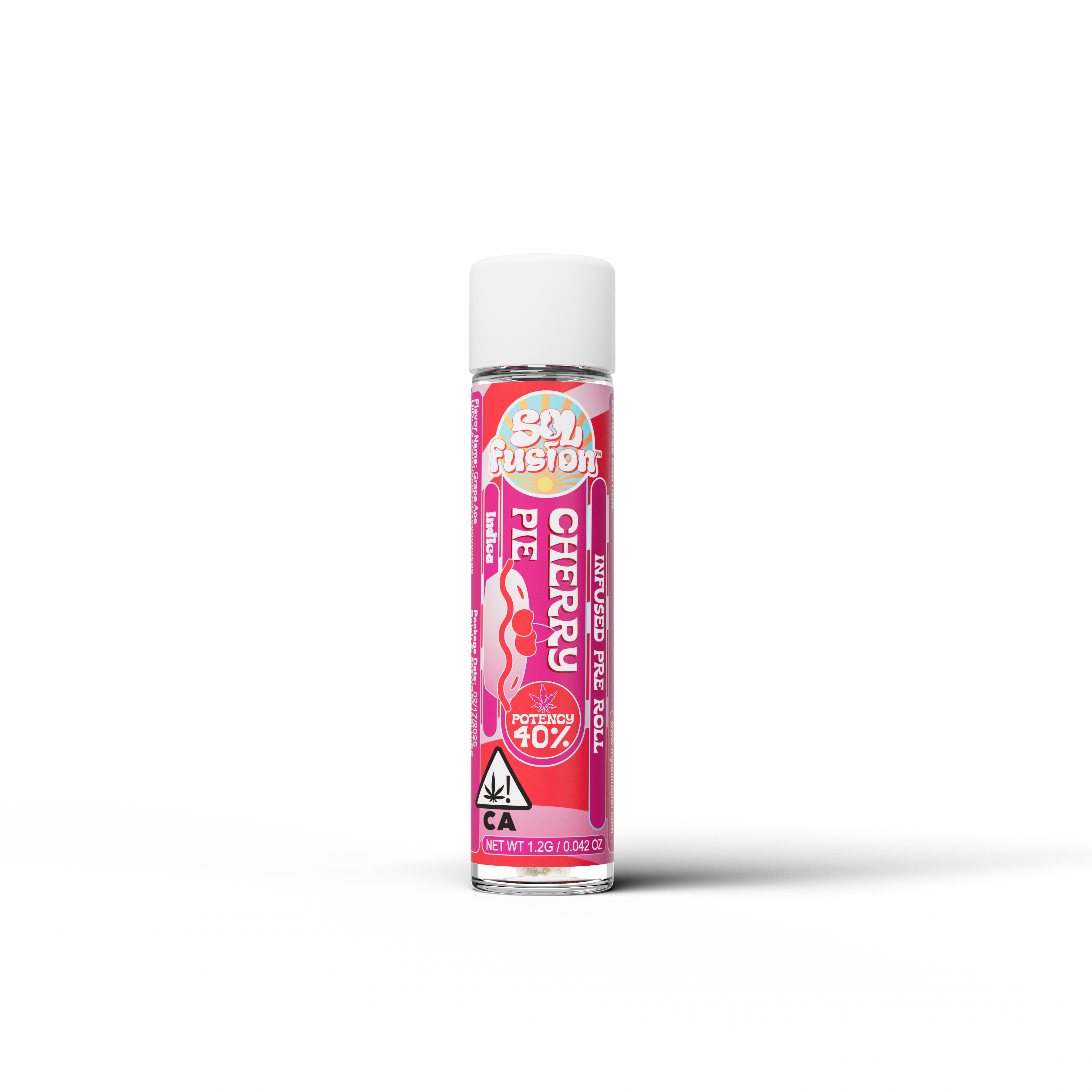 Photograph of product: Sol Fusion Cherry Pie Oui'd Infused Pre Roll, 1.2g