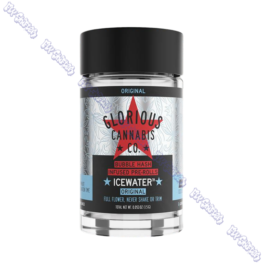 Photograph of product: Glorious Oui'd Co. Crown Apple Icewater Diamond Infused Pre-Roll .5g 3 Pack
