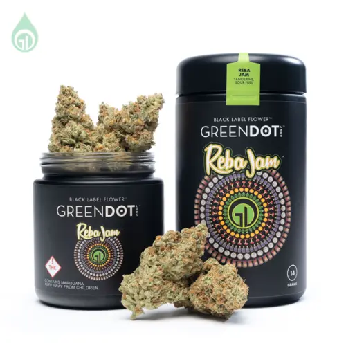 Photograph of product: Green Dot Flower - Eighth - Reba Jam