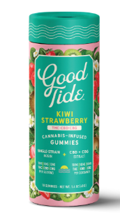 Photograph of product: Kiwi Strawberry | Rosin Gummies | 1:1:1 TH-oui:CBD:CBG | 10pk 100mg