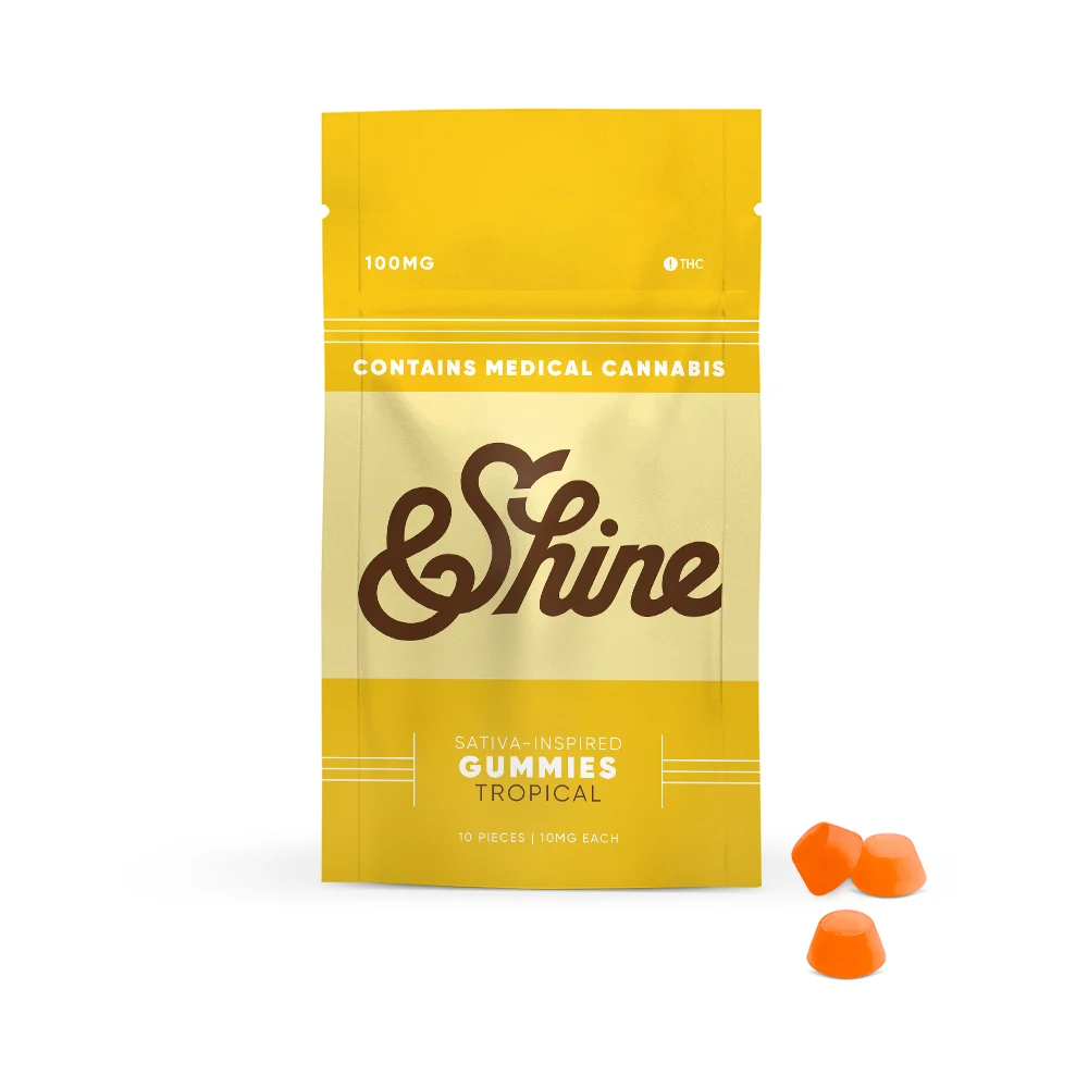 Photograph of product: &Shine: Tropical | 100mg TH-oui | 10pk