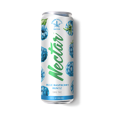 Photograph of product: Nectar - Blue Raspberry Runtz Seltzer- Sugar Free (5mg)
