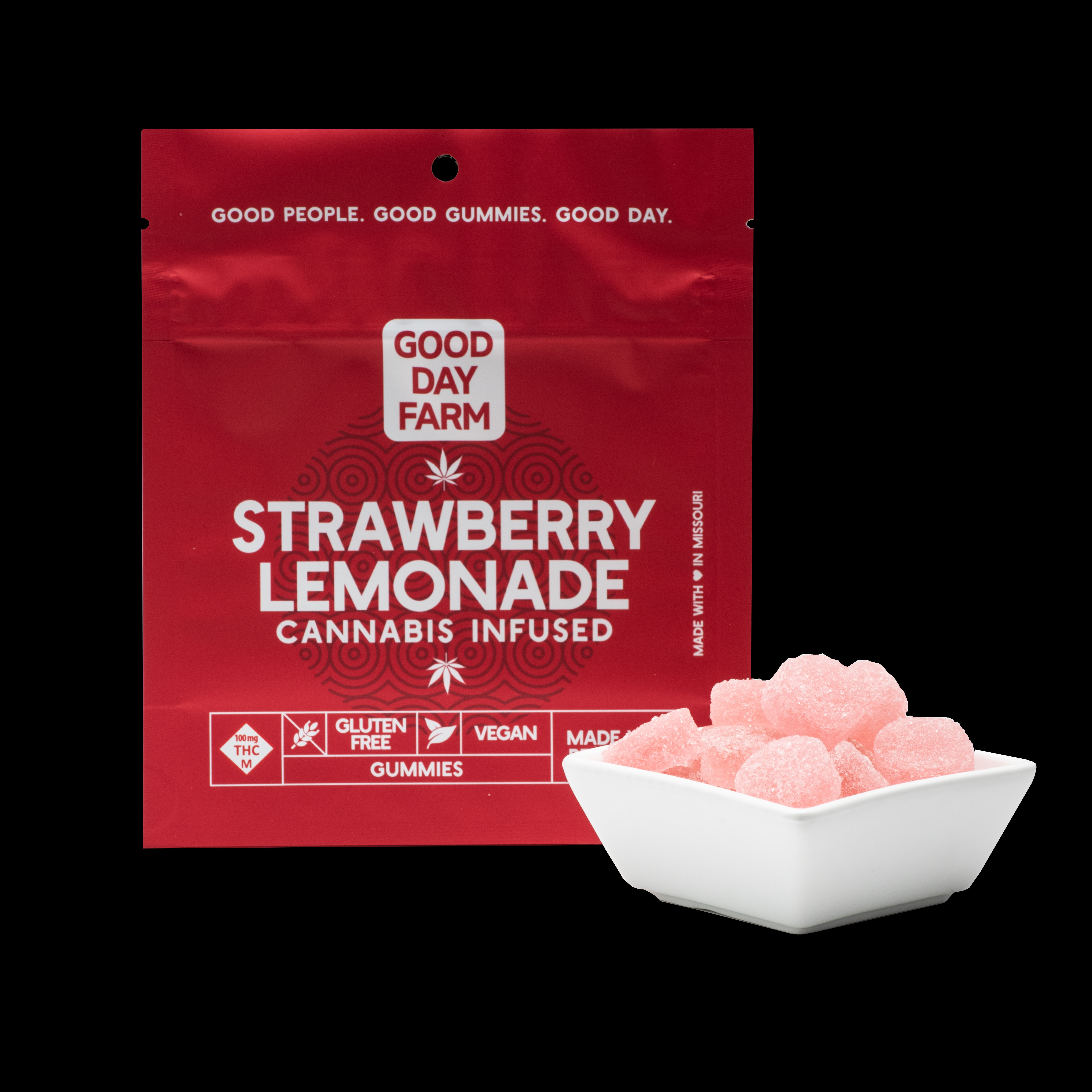 Photograph of product: Good Day Farm | Gummies | Strawberry Lemonade 100mg