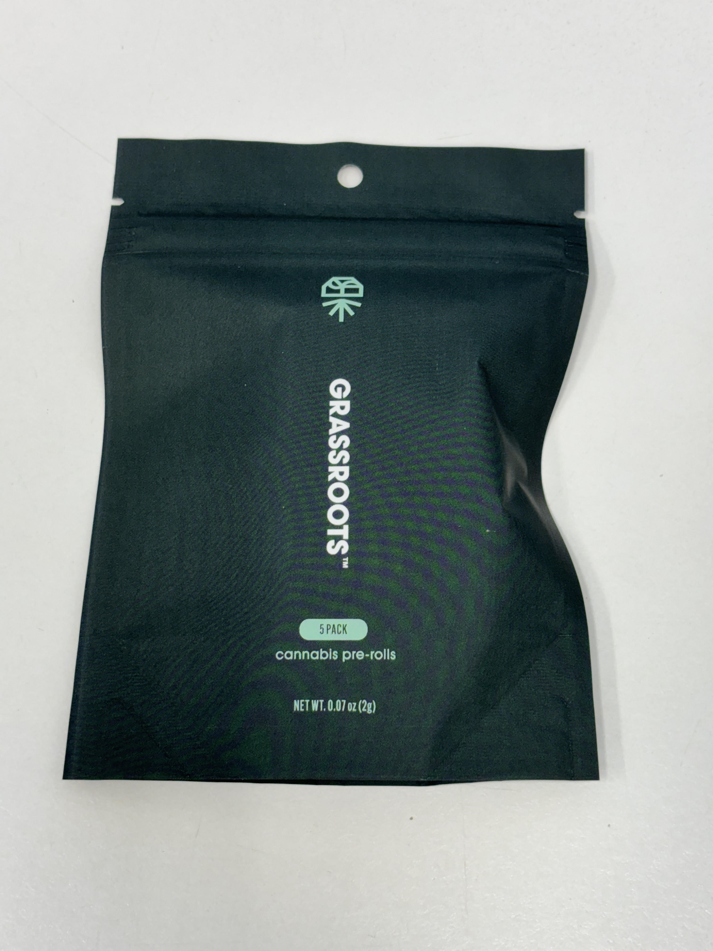 Photograph of product: Grassroots Shorties Indoor Pre-Rolls 5pk - GMO