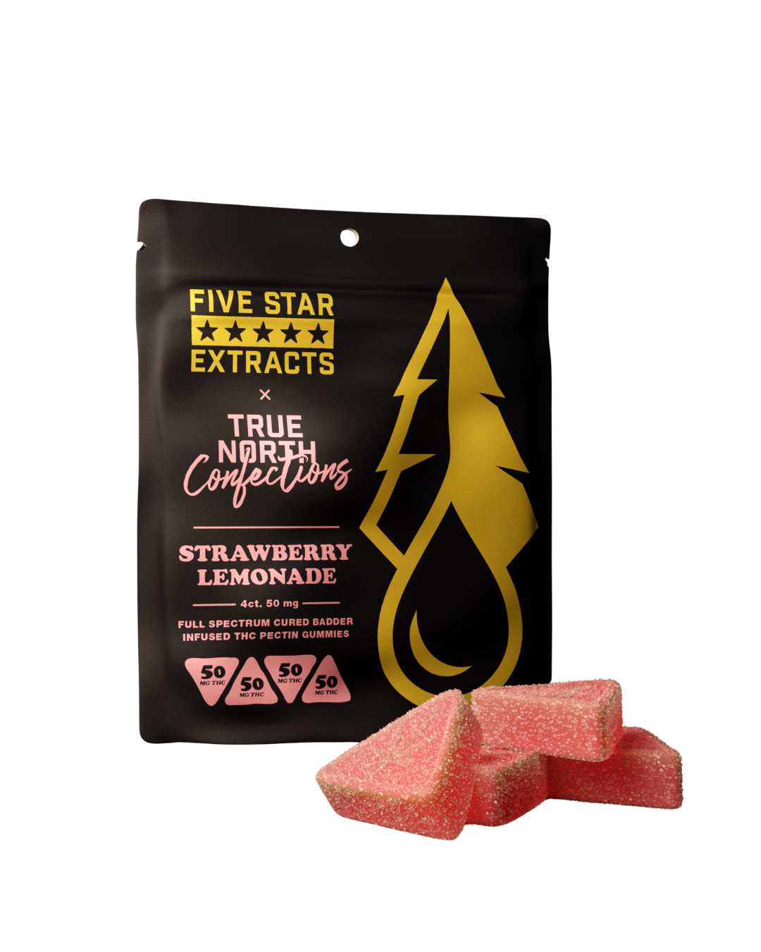 Photograph of product: True North Collective | Strawberry Lemonade Full | Spectrum Gummies | 200mg