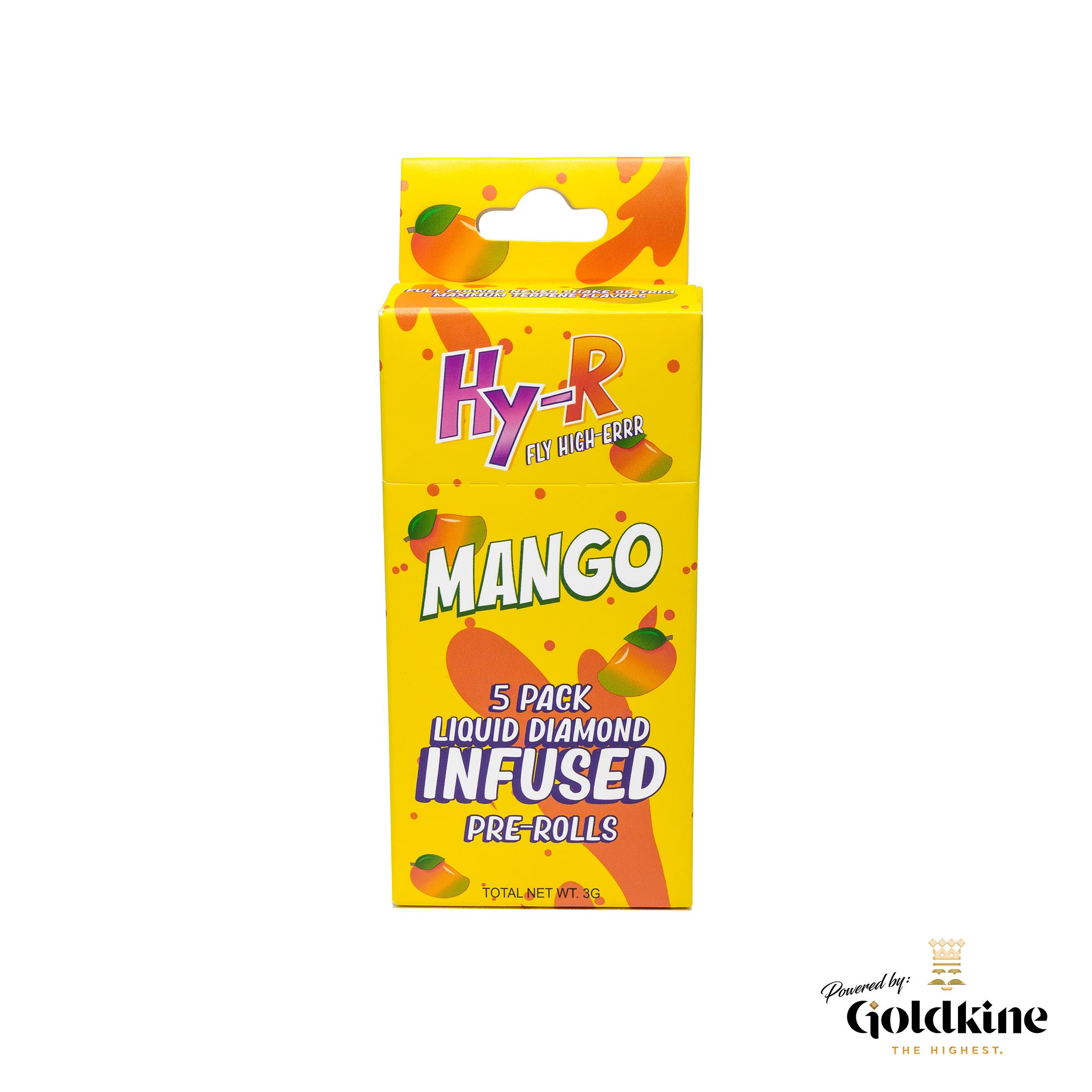 Photograph of product: Infused Pre Roll - 5 Pack - Hy-R - Mango - (Oui'd) - 37.19% TH-oui
