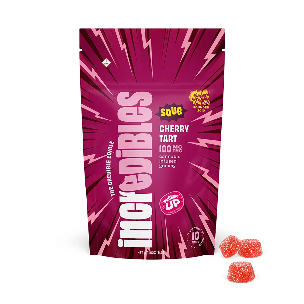 Photograph of product: Sour Cherry Tart | Gummies | 100mg