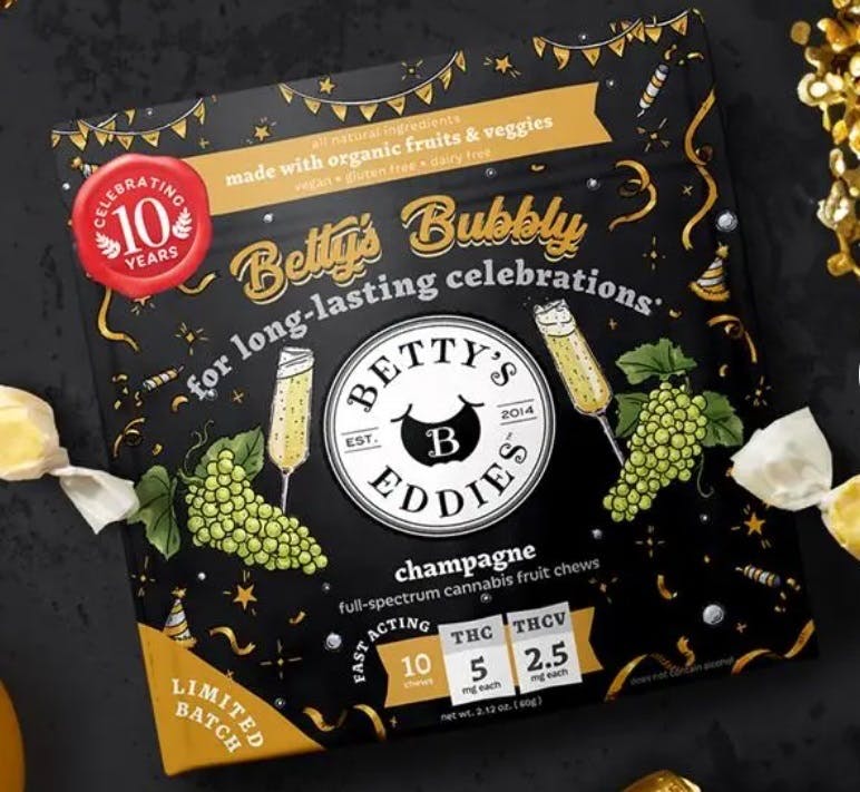 Photograph of product: Betty's Eddies I Champagne 10pk 5mg Gummies