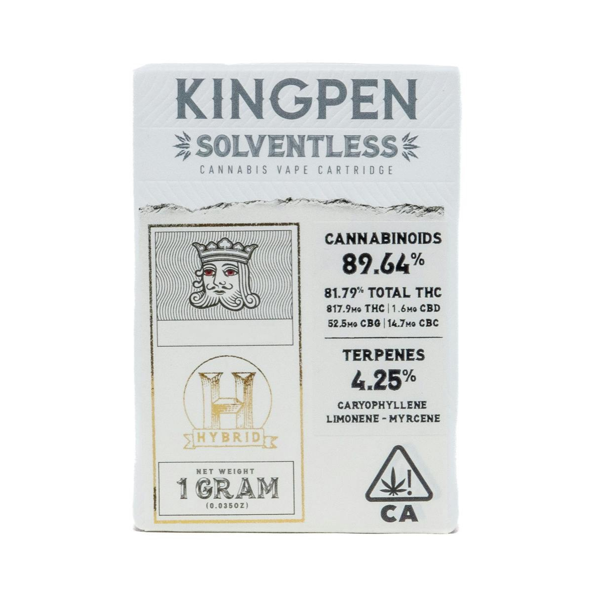 Photograph of product: KINGPEN, 1.0g Solventless Cart (H), Alien OG