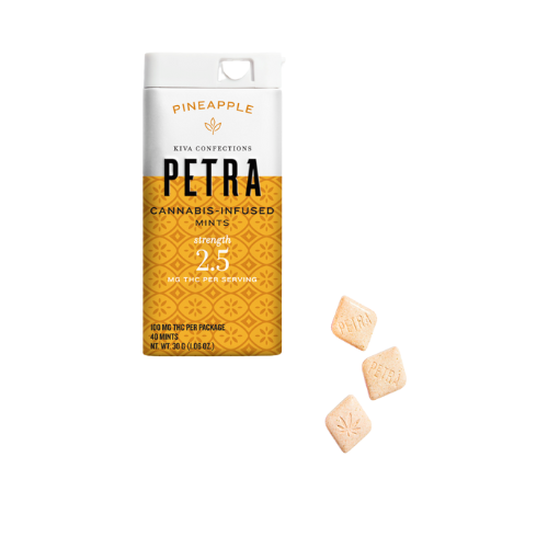Photograph of product: Petra | Pineapple Mints | 40x2.5mg | 100mg
