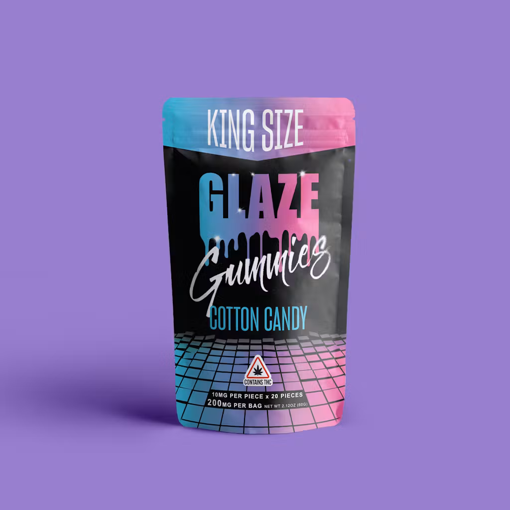 Photograph of product: Glaze - Cotton Candy - Fast Acting - Gummies - 200mg