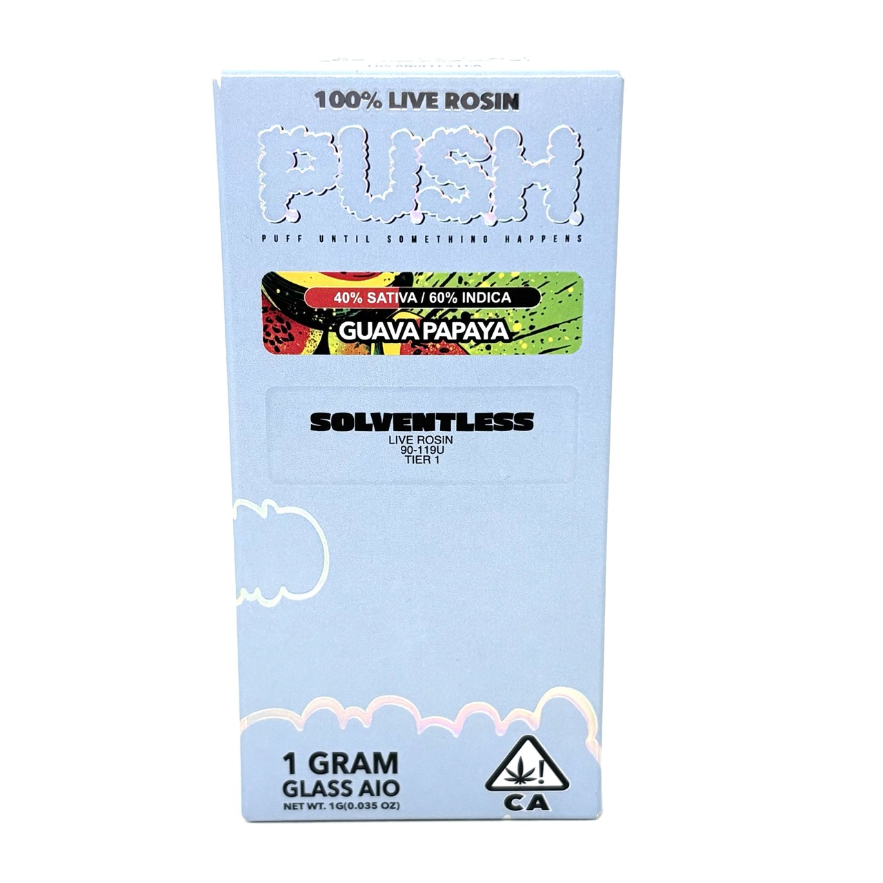 Photograph of product: PUSH: GUAVA PAPAYA 1G LIVE ROSIN ALL-IN-ONE