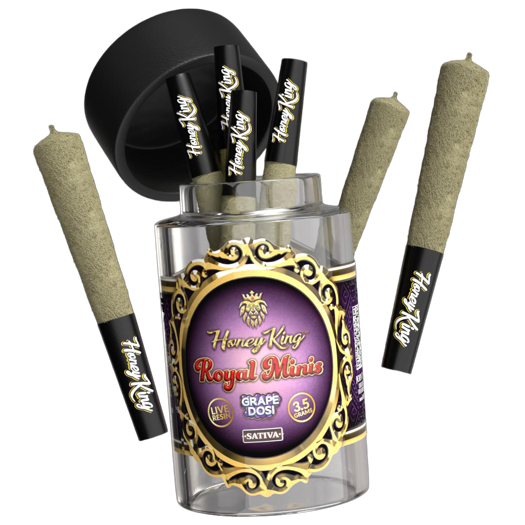Photograph of product: Honey King - Grape Dosi Live Resin Infused Prerolls 7pk - 3.5g