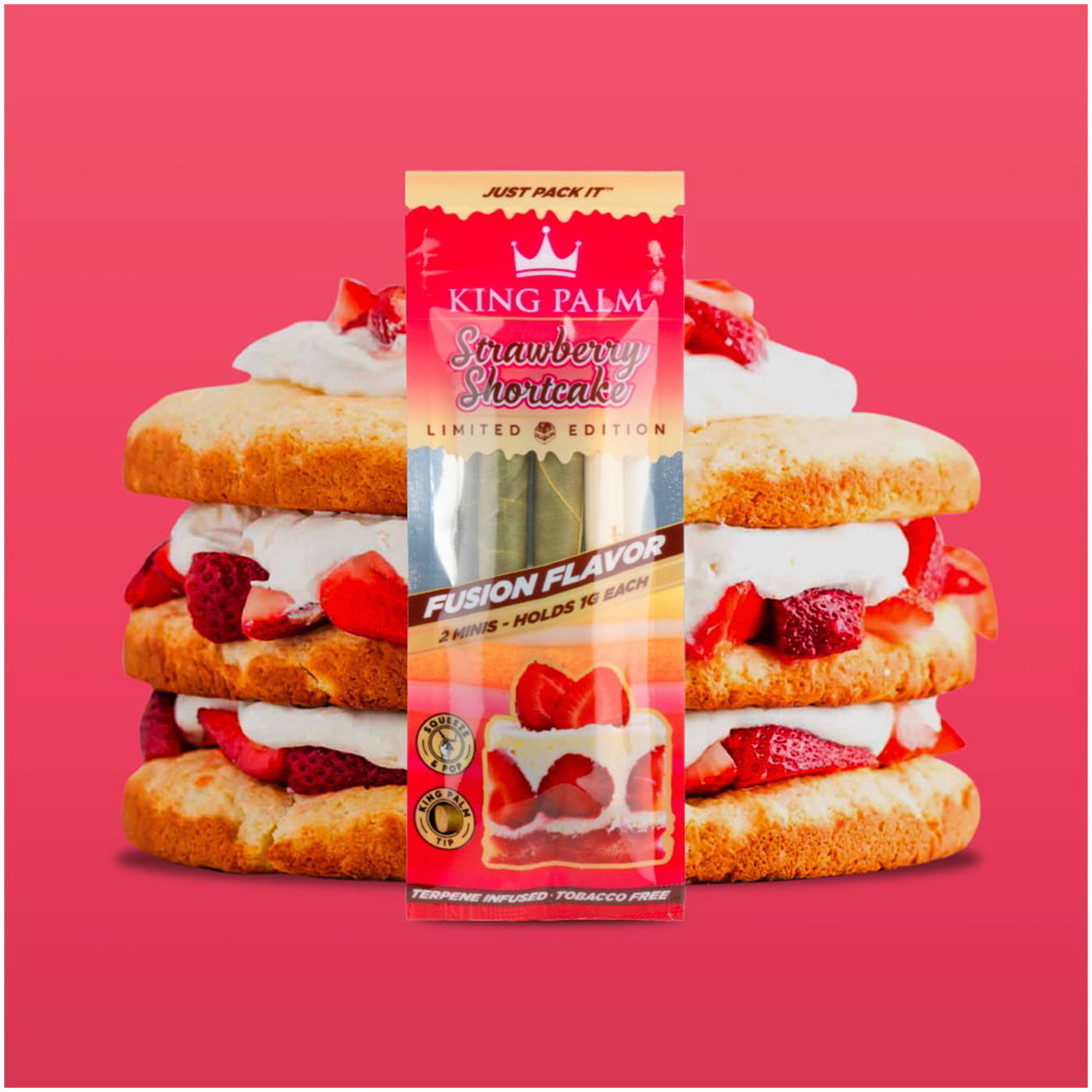 Photograph of product: King Palm Mini - Strawberry Shortcake