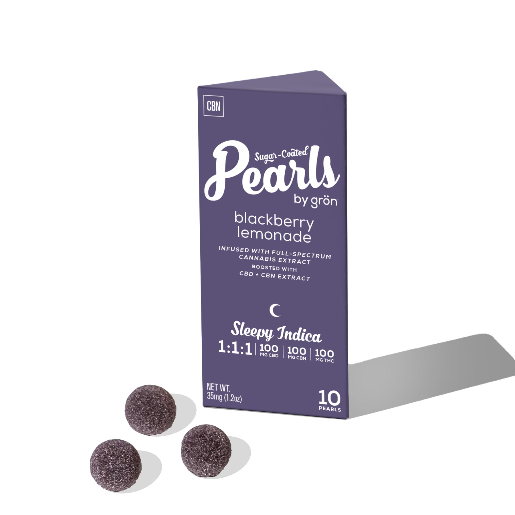 Photograph of product: Gummies | Pearls | Blackberry Lemonade (1:1:1 CBD:TH-oui:CBN) | 10 pk