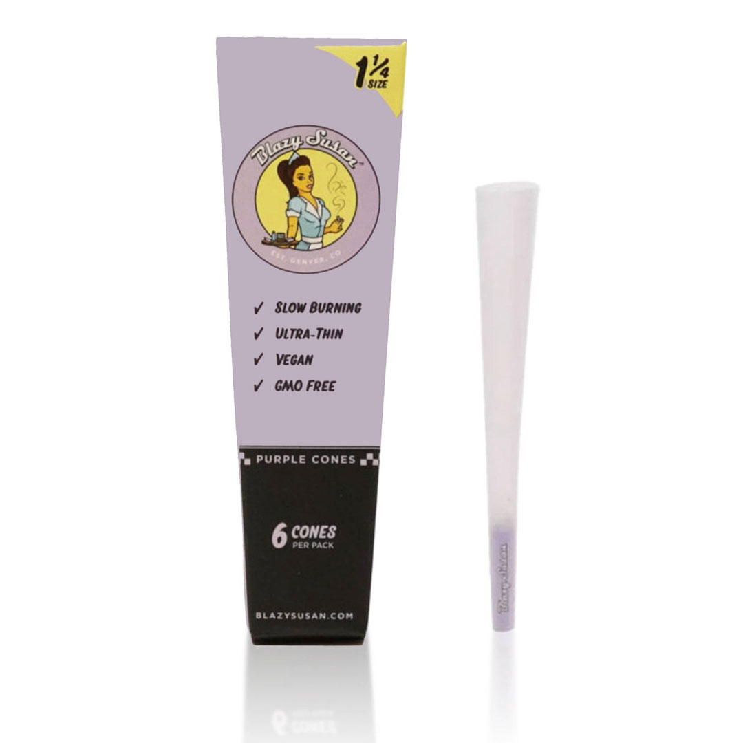 Photograph of product: Blazy Susan | Purple Paper Cones | 1 1/4" (6PK)