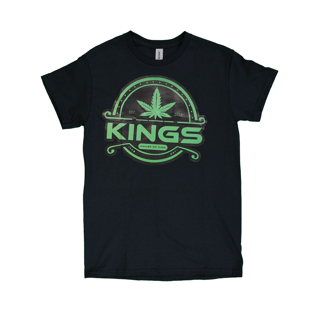 Photograph of product: T-Shirt | KHOF Logo Green S/S | Black | S-XXL