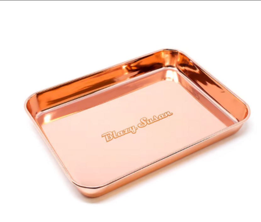 Photograph of product: Rose Gold Stainless Steel Rolling Tray