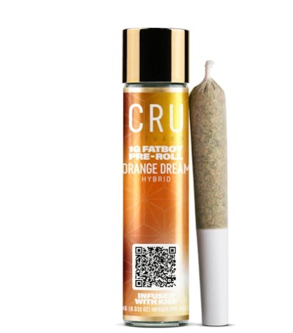 Photograph of product: Orange Dream | Kief Infused Fat Boy Pre-Roll | 1g