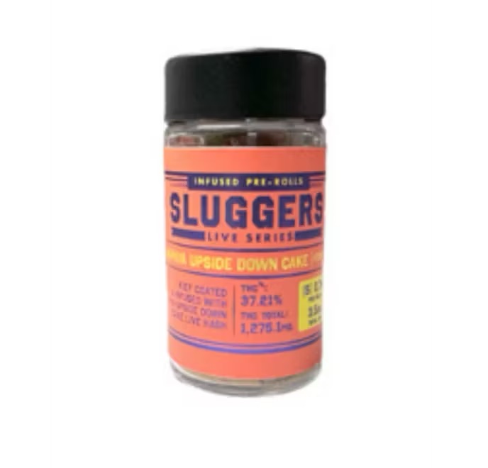 Photograph of product: Papaya Upside Down Cake -SLUGGER -5Pck. au chocolat Infused Pre Rolls