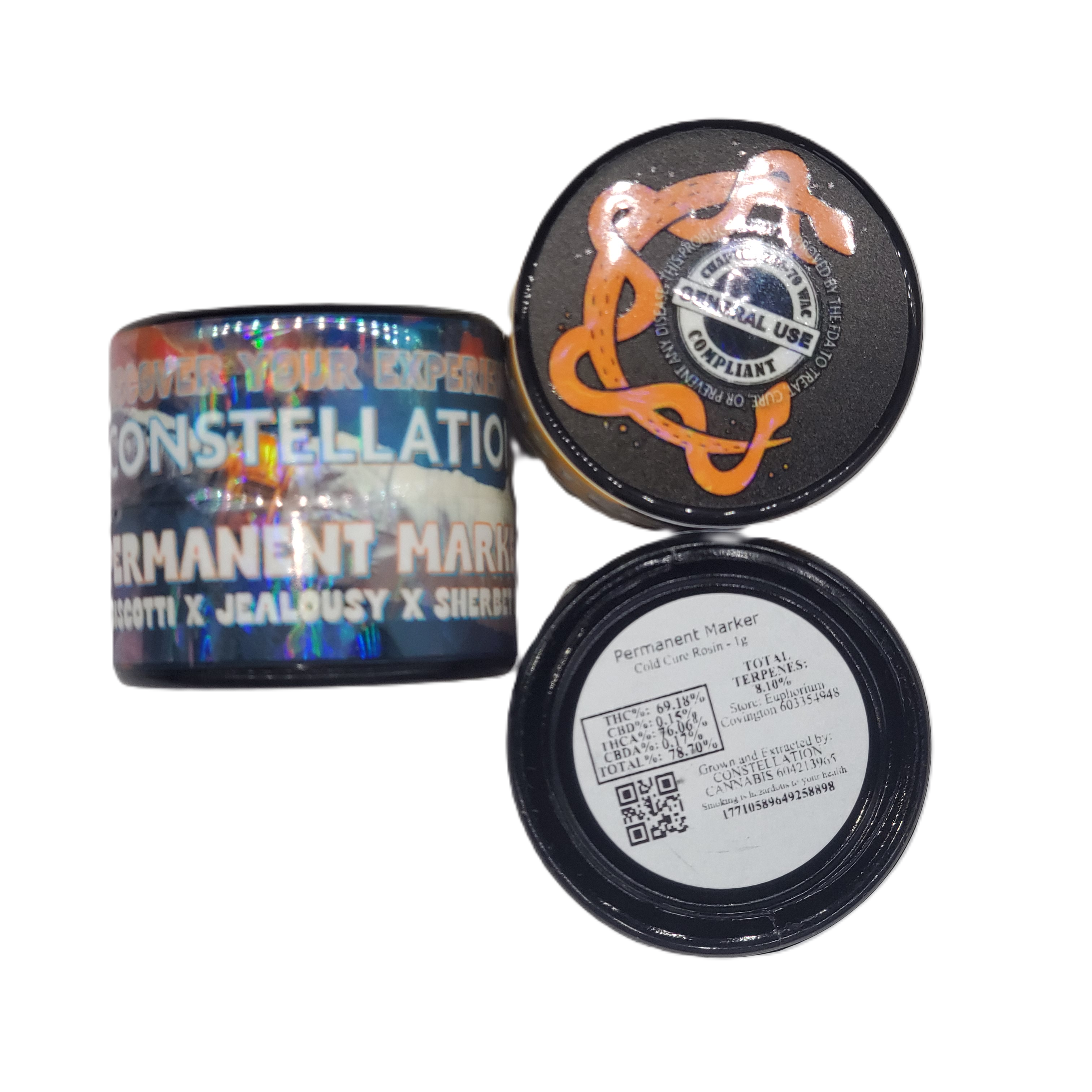 Photograph of product: Constellation CON Permanent Marker CC au chocolat Rosin 1g