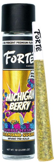 Photograph of product: Forte - Michigan Berry - Bubble au chocolat x Diamond Sugar Infused Pre Rolls