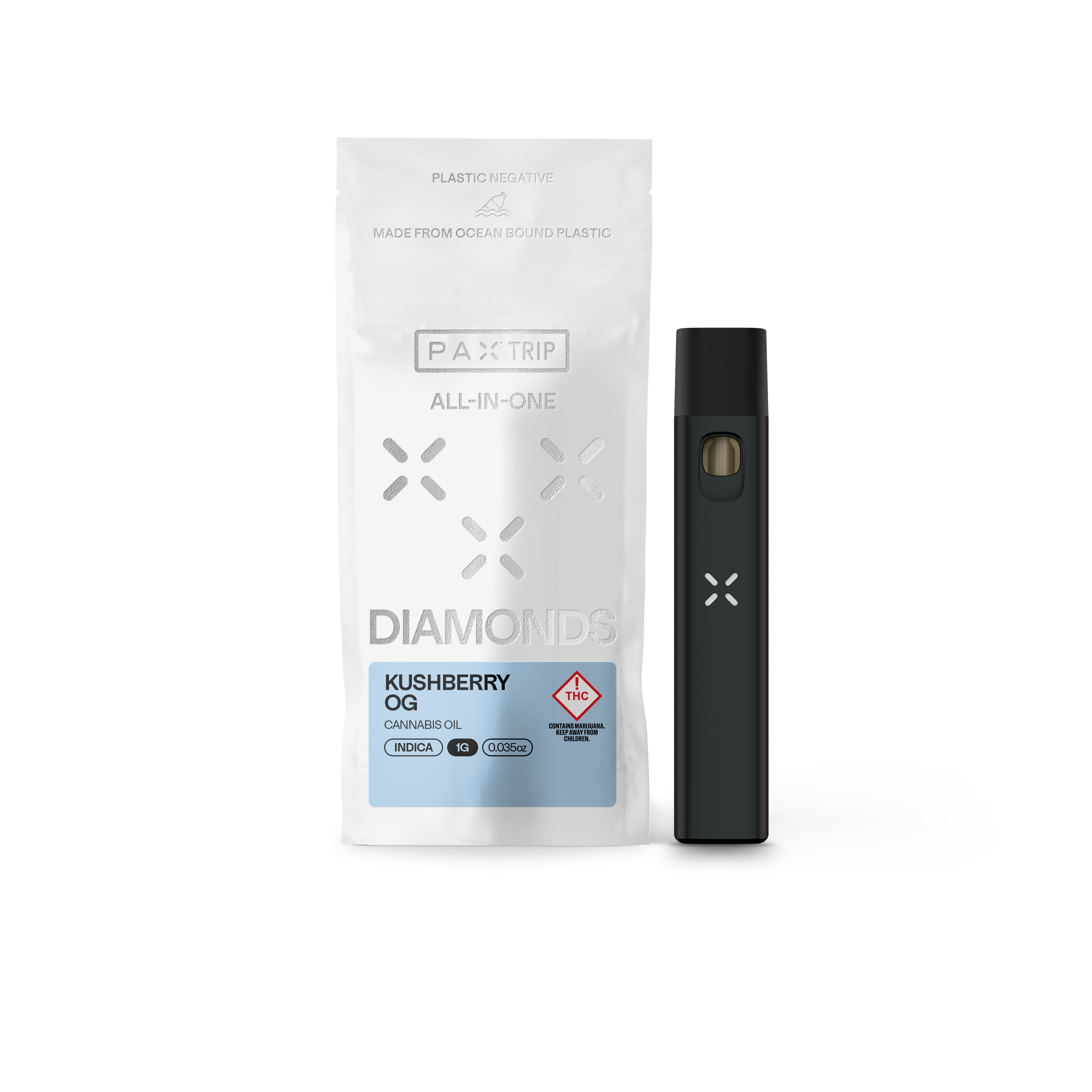 Photograph of product: Pax Trip - 1g Diamonds AIO (I) - - Kushberry OG