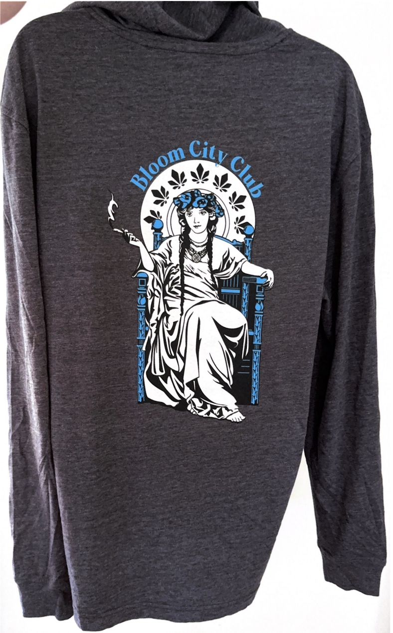 Photograph of product: Goddess T-Shirt Hoodie | Heather Gray | XXXL | Bloom Brand