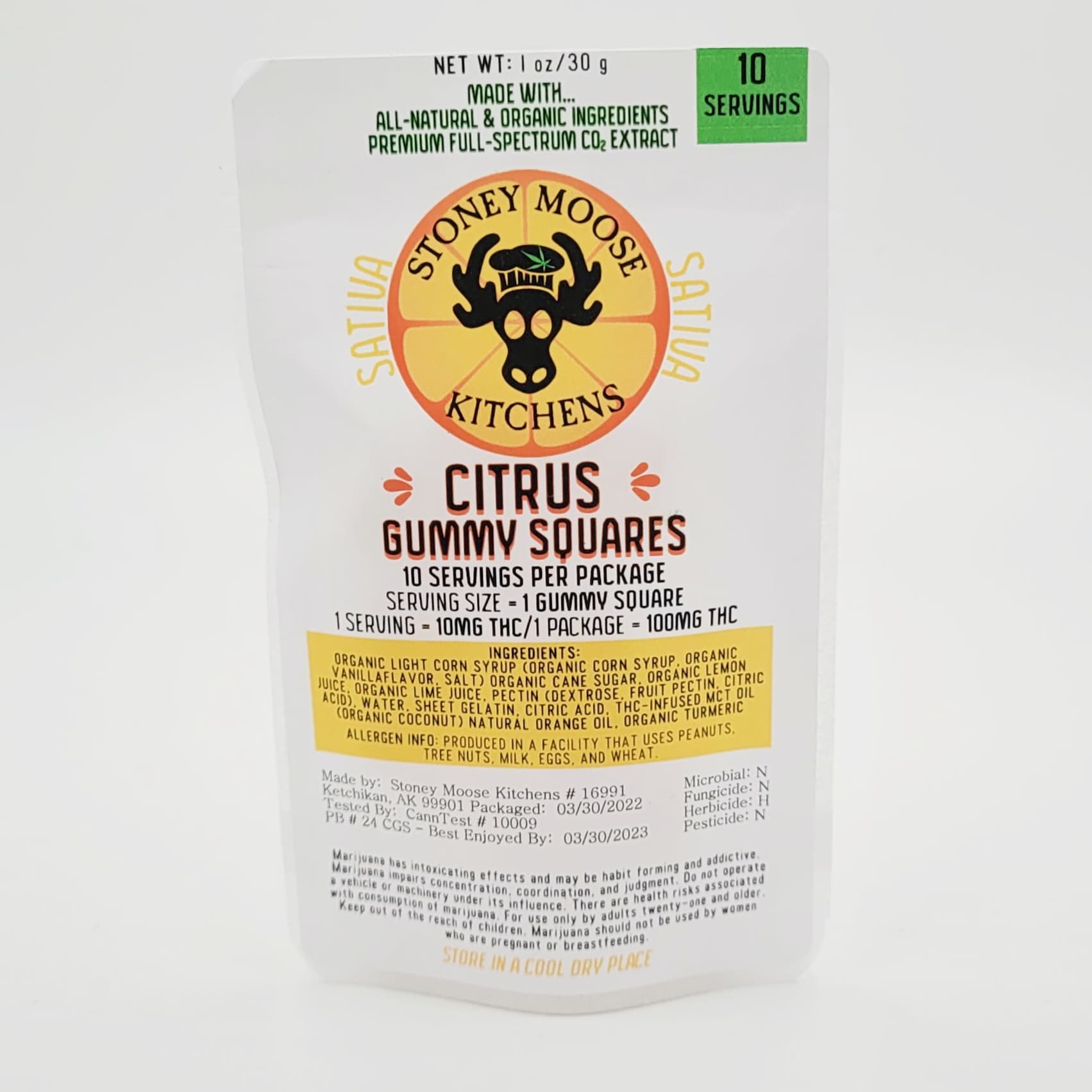 Photograph of product: Gummy Squares Citrus - 100mg