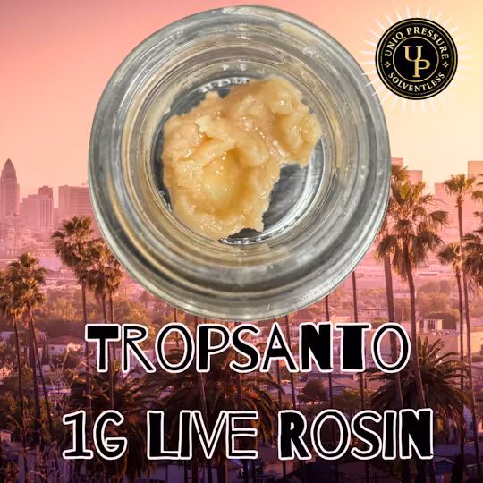 Photograph of product: TROP SANTOS LIVE ROSIN 1G