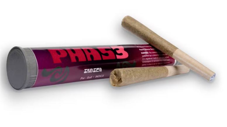 Photograph of Product: Phas3 Purple Urkle Pre-Roll (2 X 0.5g) 1g
