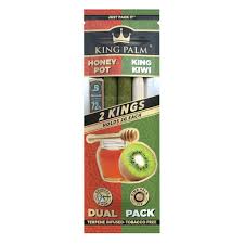 Photograph of product: King Palm | Honey & Kiwi | Dual Flavor Rolls | 2pack