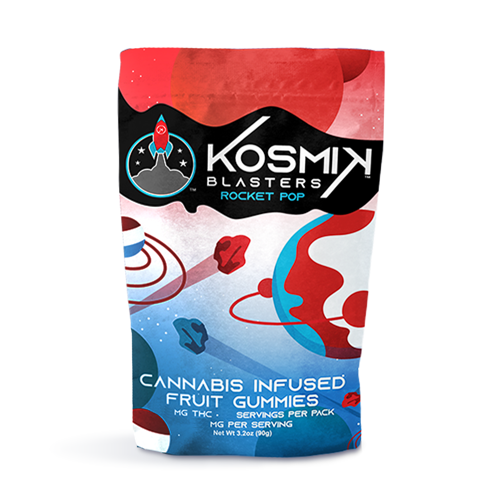 Photograph of product: Rocket Pop Blaster | Gummy | 100mg | 20pk