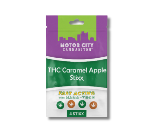 Photograph of Product: CARAMEL APPLE | FAST ACTING SUCKER STIXX | 4PK 200MG