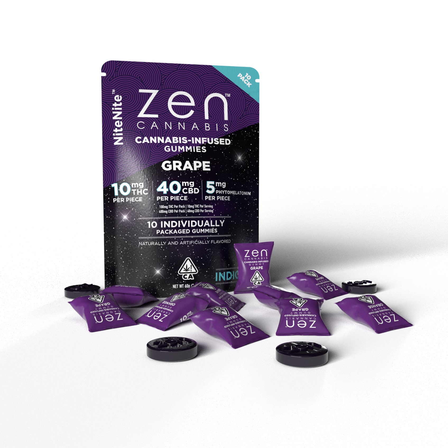 Photograph of product: Grape Oui'd 10 pack Gummies (100mg)