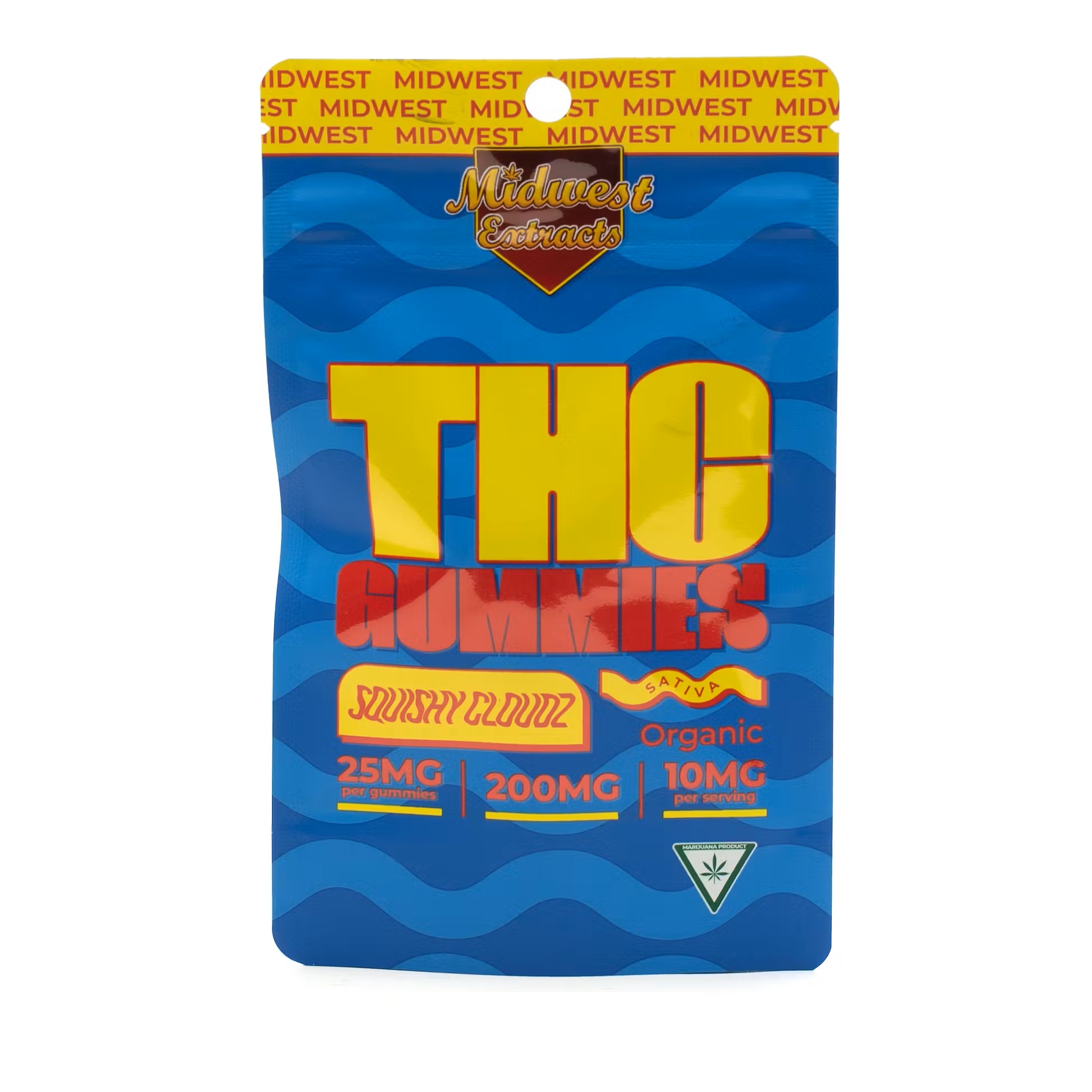 Photograph of product: AU Midwest Extracts: Squishy Clouds 200mg Gummies