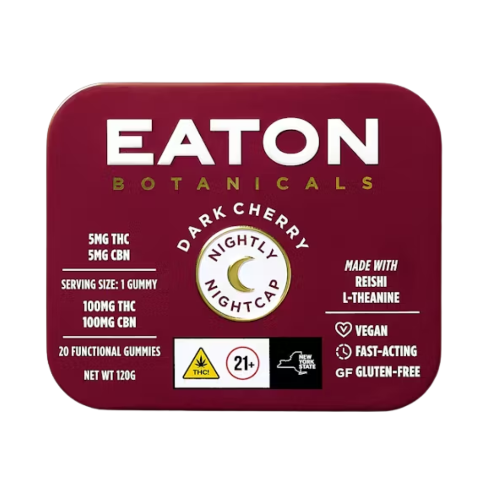 Photograph of product: Eaton Botanicals | Nightly Nightcap - Dark Cherry | Gummies | 20pk | 100mg