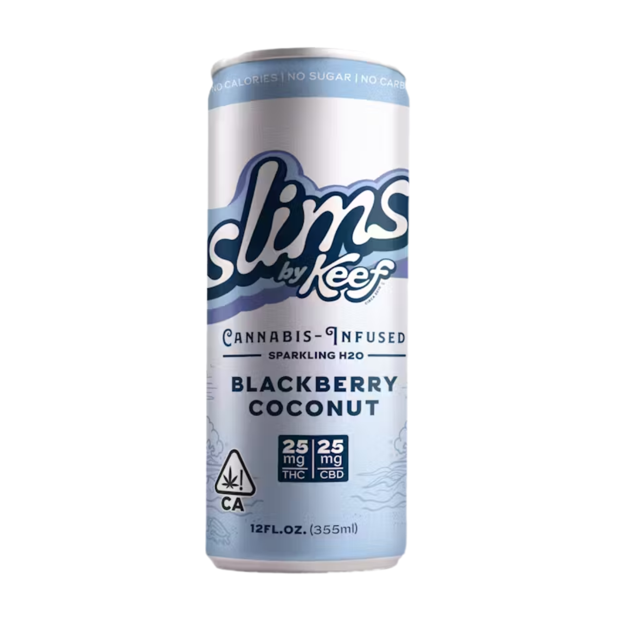 Photograph of product: SLIMS BLACKBERRY COCONUT 25:25 SPARKLING H20