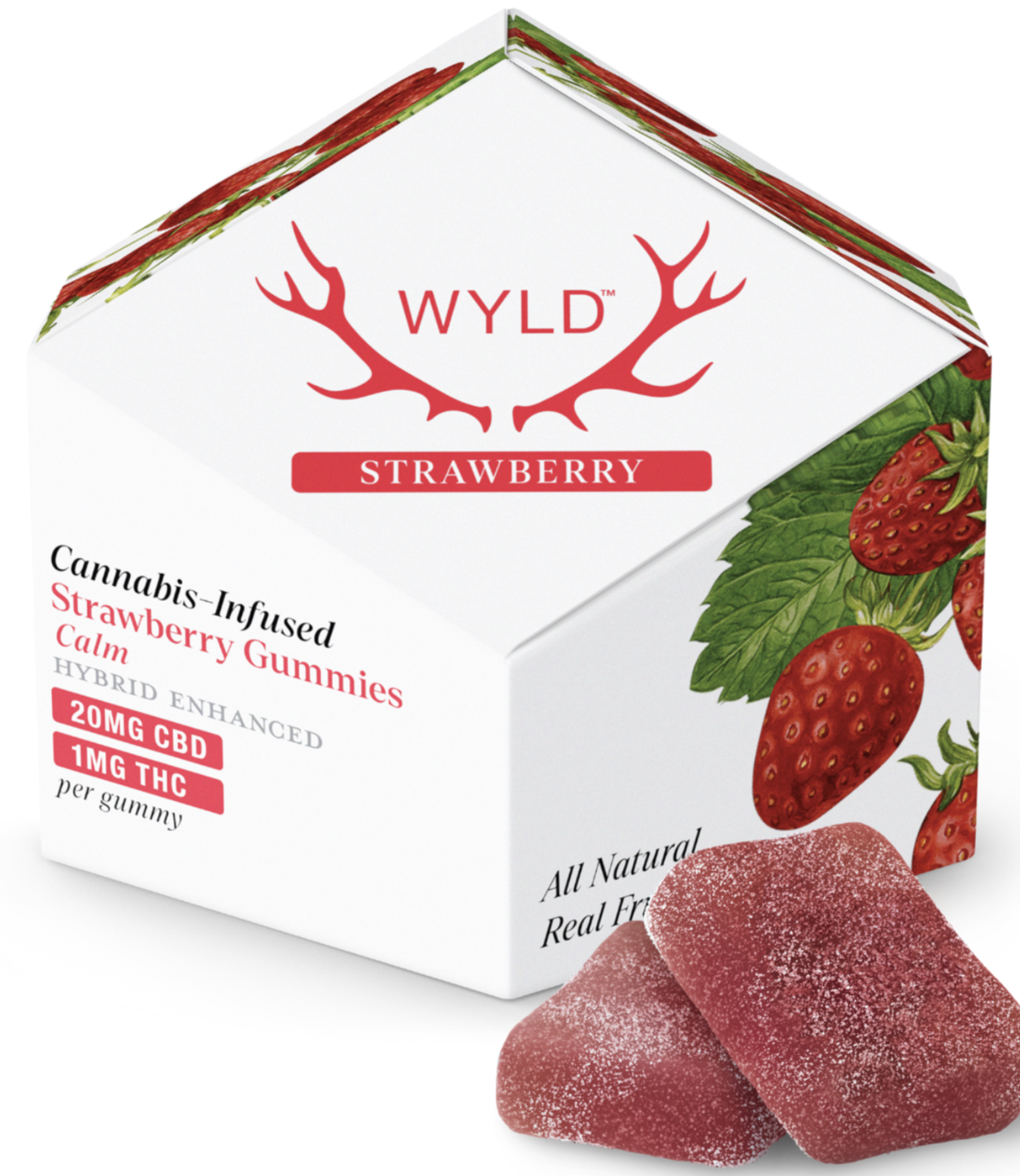 Photograph of product: WYLD- Strawberry 20:1 CBD:TH-oui