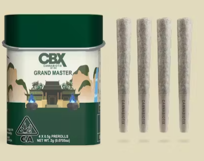 Photograph of product: Cannabiotix 4pk Prerolls 2g Grand Master
