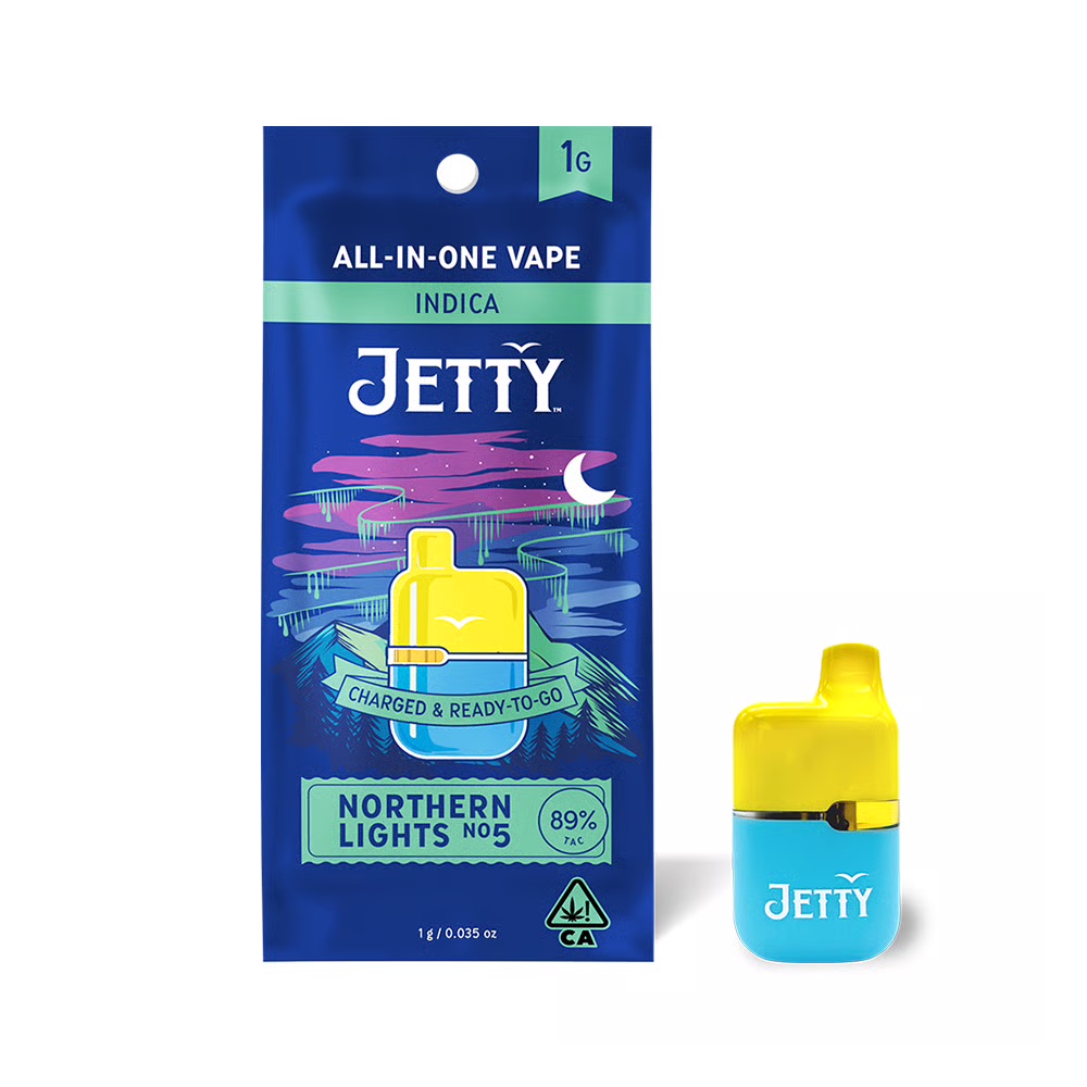 Photograph of product: Jetty | High TH-oui Disposable | Northern Lights #5 (I) | 1g