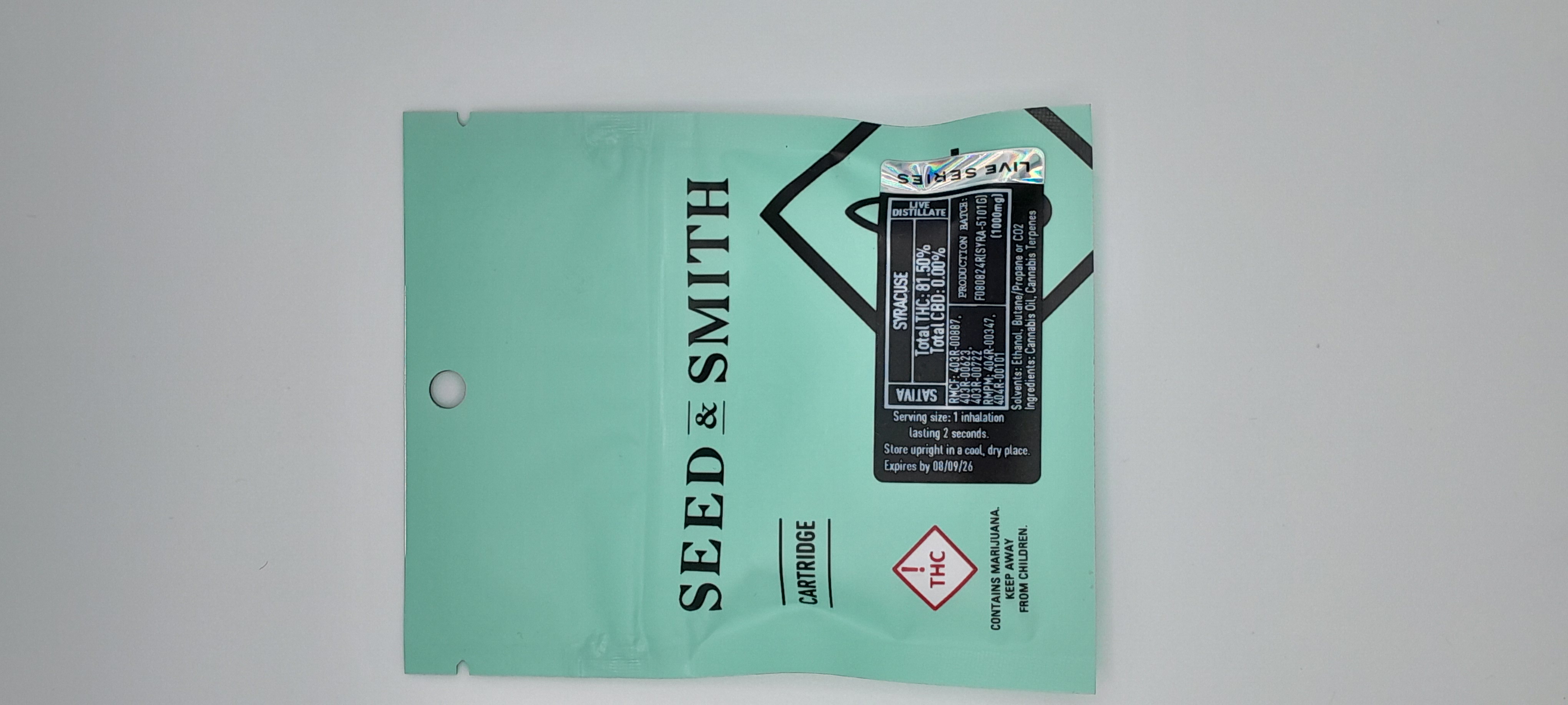 Photograph of product: SEED & SMITH - SYRACUSE - DISTILLATE CART - Oui'd