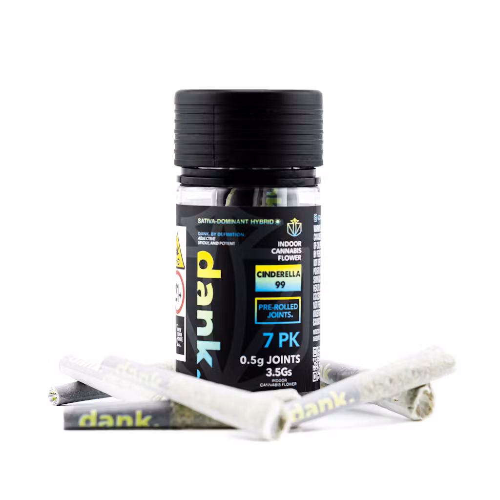 Photograph of product: Dank Cinderella 99 7pk 0.5g Pre-Rolls
