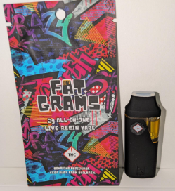 Photograph of product: Fat Grams | Live Resin Disposable Cart (H) Pomelo Pool 2g
