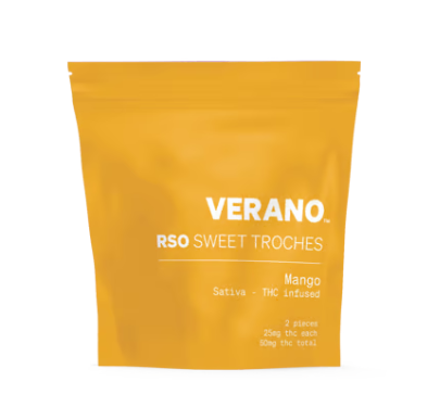 Photograph of product: 2pk/25mg RSO Troches (Sweet - Mango)