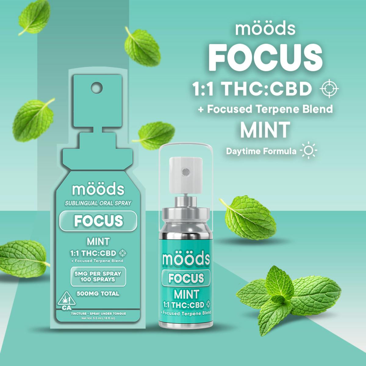 Photograph of product: Moods - Focus 500mg Spray